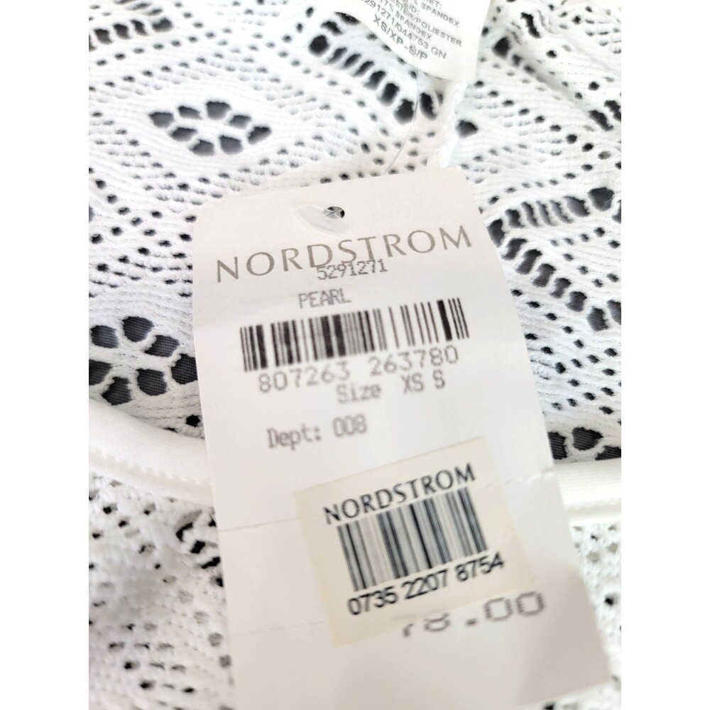 Becca by Rebecca Virtue White Crochet Lace Cover Up Top XS Nordstrom NWT Boho - Picture 8 of 9